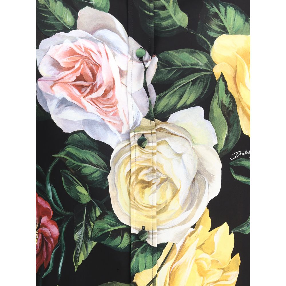 Chemise à imprimé roses et pivoines Dolce &amp; Gabbana