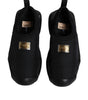Dolce & Gabbana Black Slip On Wave Low Top Men Sneakers Shoes