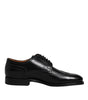 Dolce & Gabbana Black Leather Derby Wingtip Formal Shoes
