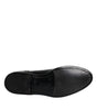 Dolce & Gabbana Black Leather Derby Wingtip Formal Shoes