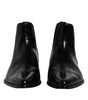 Dolce & Gabbana Black Leather Chelsea Men Ankle Boots Shoes