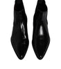 Dolce & Gabbana Black Leather Chelsea Men Ankle Boots Shoes