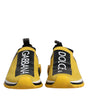 Dolce & Gabbana Yellow Black Slip On Sorrento Sneaker Shoes