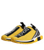 Dolce & Gabbana Yellow Black Slip On Sorrento Sneaker Shoes