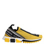 Dolce & Gabbana Yellow Black Slip On Sorrento Sneaker Shoes