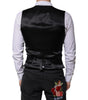 Dolce & Gabbana Black Wool Formal Dress Men Waistcoat Vest