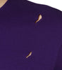Dolce &amp; Gabbana Purple Cotton Round Neck Pullover Men Sweater