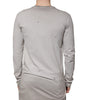 Dolce & Gabbana Gray Printed Cotton Crewneck Pullover Sweater