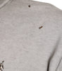 Dolce & Gabbana Gray Printed Cotton Crewneck Pullover Sweater