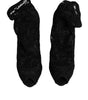 Dolce & Gabbana Black Lace Stretch Heels Mid Calf Boots Shoes