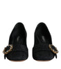 Escarpins à talons et cristaux Dolce & Gabbana en brocart noir