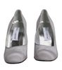 Dolce & Gabbana Gray Suede Leather High Heel Pumps Shoes
