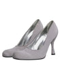 Dolce & Gabbana Gray Suede Leather High Heel Pumps Shoes