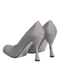 Dolce & Gabbana Gray Suede Leather High Heel Pumps Shoes