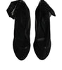 Dolce & Gabbana Black Nylon Stretch Mesh Sock Boots Shoes