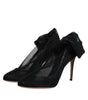 Dolce & Gabbana Black Nylon Stretch Mesh Sock Boots Shoes