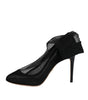 Dolce & Gabbana Black Nylon Stretch Mesh Sock Boots Shoes