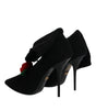 Dolce & Gabbana Black Stiletto Heels Mid Calf Boots Shoes