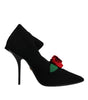 Dolce & Gabbana Black Stiletto Heels Mid Calf Boots Shoes