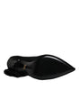 Dolce & Gabbana Black Stiletto Heels Mid Calf Boots Shoes