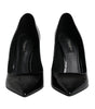 Escarpins à talons hauts en cuir verni noir Dolce & Gabbana