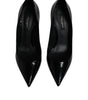 Escarpins à talons hauts en cuir verni noir Dolce & Gabbana