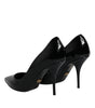 Escarpins à talons hauts en cuir verni noir Dolce & Gabbana