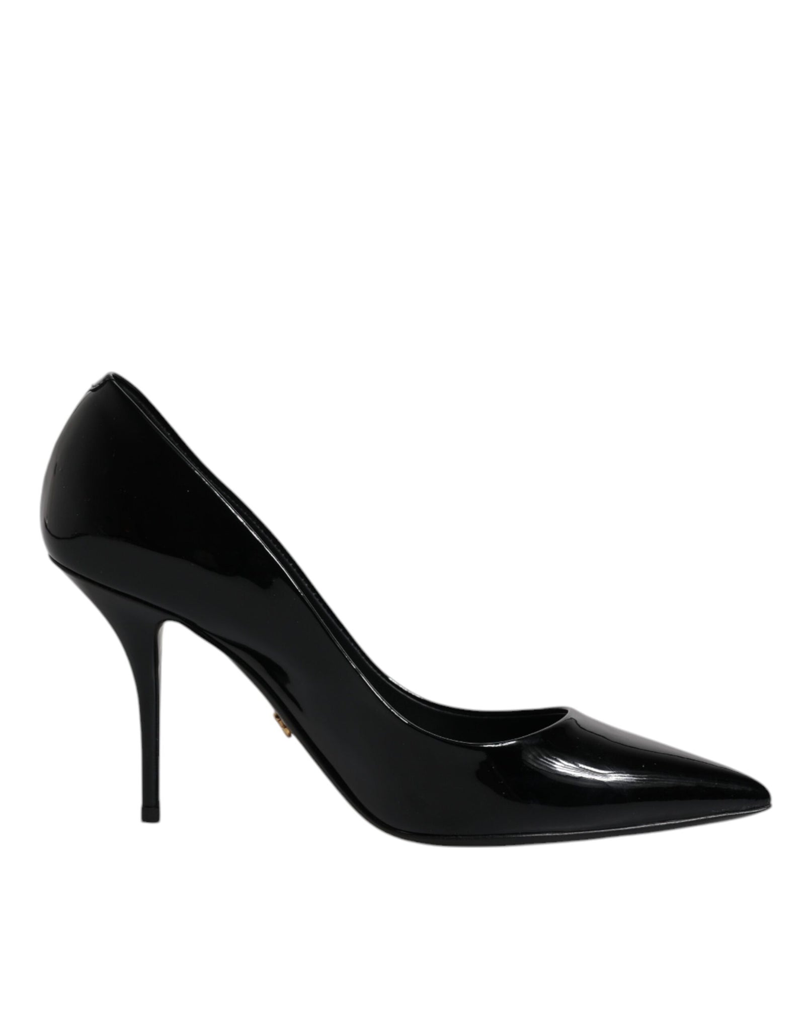 Escarpins à talons hauts en cuir verni noir Dolce & Gabbana