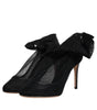 Bottes style chaussettes en maille de nylon noir Dolce &amp; Gabbana