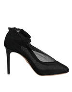 Bottes style chaussettes en maille de nylon noir Dolce &amp; Gabbana