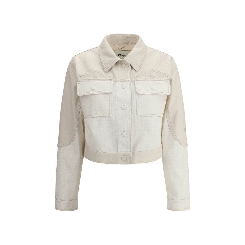 Veste en jean Fendi à imprimé FF