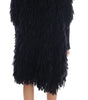 Dolce &amp; Gabbana Elegant Black Fringed Wool-Cashmere Sweater