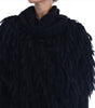 Dolce &amp; Gabbana Elegant Black Fringed Wool-Cashmere Sweater