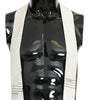 Dolce & Gabbana White Polka Dotted Silk Skinny Scarf