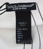 Dolce & Gabbana White Polka Dotted Silk Skinny Scarf