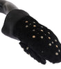 Dolce & Gabbana Studded Black Leather Gentleman's Gloves