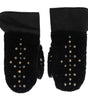Dolce & Gabbana Studded Black Leather Gentleman's Gloves