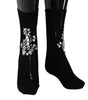 Dolce & Gabbana Crystal Embellished Black Knit Stockings