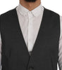 Dolce & Gabbana Gray STAFF Cotton Rayon Vest
