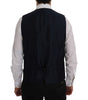 Dolce & Gabbana Blue STAFF Wool Stretch Vest