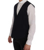 Dolce & Gabbana Blue STAFF Wool Stretch Vest