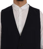 Dolce & Gabbana Blue STAFF Wool Stretch Vest