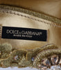 Dolce & Gabbana Gold Floral Crystal Mary Janes Pumps
