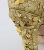 Dolce & Gabbana Gold Floral Crystal Mary Janes Pumps