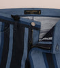 Dolce & Gabbana Chic Blue Striped Slim Fit Girly Jeans