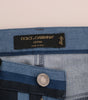 Dolce & Gabbana Chic Blue Striped Slim Fit Girly Jeans