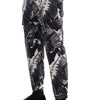 Dolce & Gabbana Gray Banana Leaf Cotton Pants