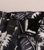 Dolce & Gabbana Gray Banana Leaf Cotton Pants