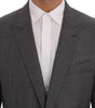 Dolce &amp; Gabbana Sleek Gray Checkered Wool Blazer