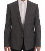 Dolce &amp; Gabbana Sleek Gray Checkered Wool Blazer